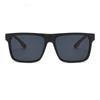New Square Casual Sunglasses Wood Grain Spring Hinges UV400 Protection Unisex Outdoor Daily Eyewear