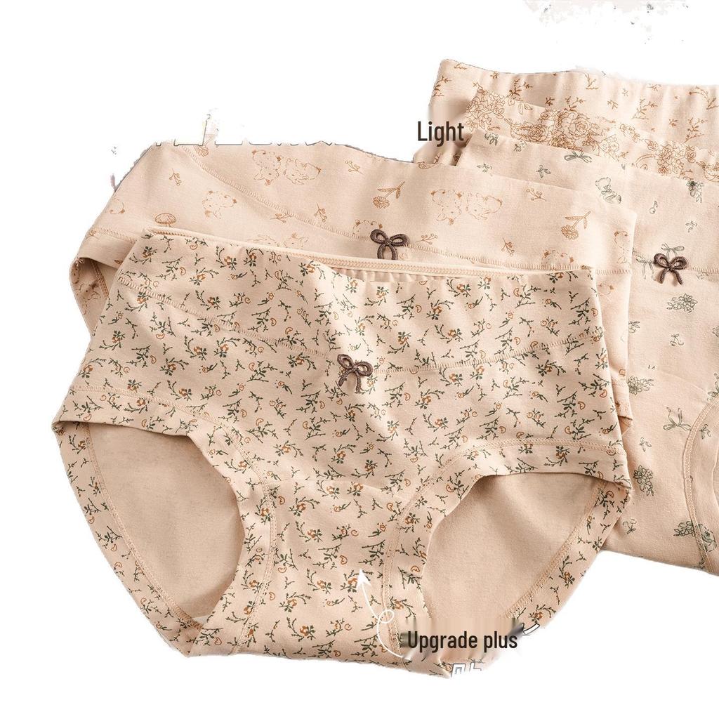 Pure Cotton Floral Print Women's Hipster Panties with Antibacterial Breathable Crotch