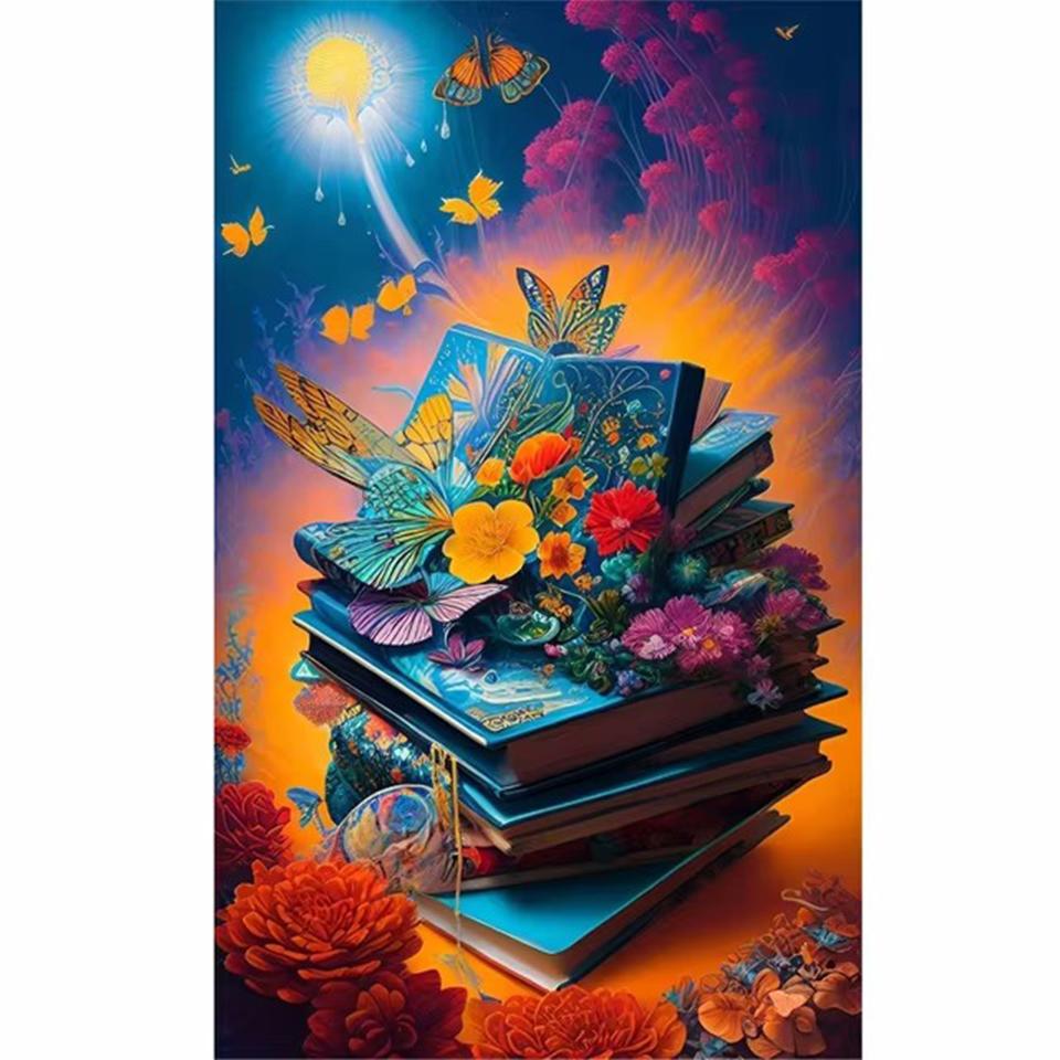 Dream Book 5DDIY Diamond Painting Landscape Diamond Embroidery Cross Embroidery Diamond Art Crystal Home Decoration