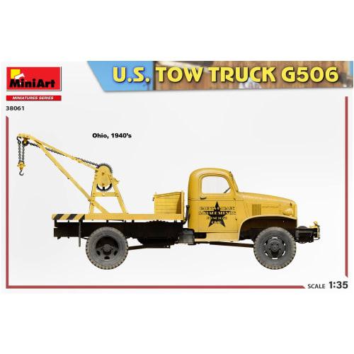 Miniart 1/35 Scale American Tow Truck G506 Plastic Model Kit MA38061