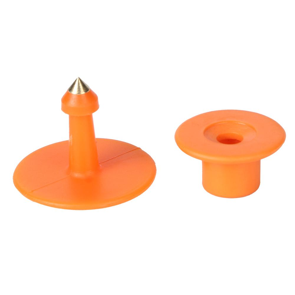 100pcs Livestock Number Ear Tag Label Marker Accessory for Pig Cow Sheep AnimalOrange Round 30x30mm