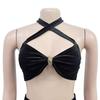 C7236 Women's Fashion Solid Color Strapless Long Pants Two-Piece Set