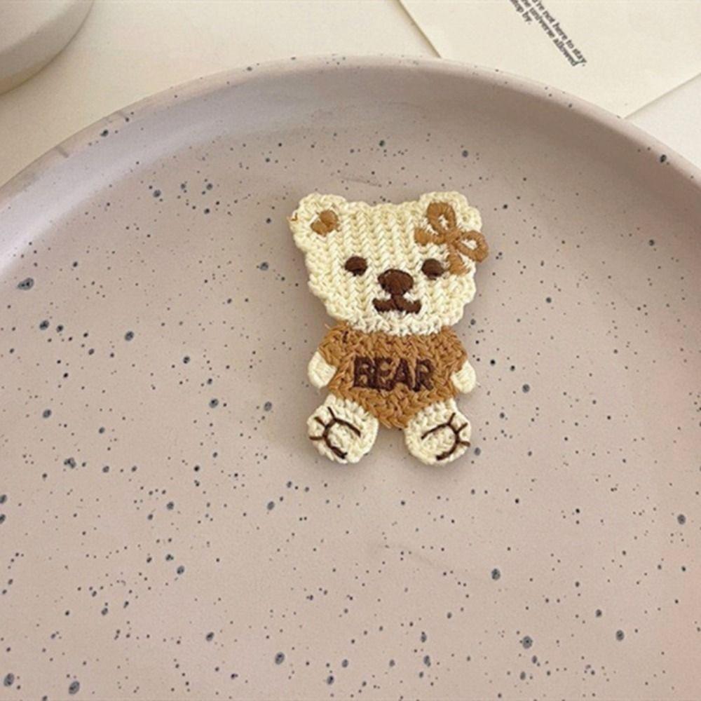Mini For Clothes Cartoon Clothes Decoration Animal Bear Embroidery Stickers Appliques Patch Badge