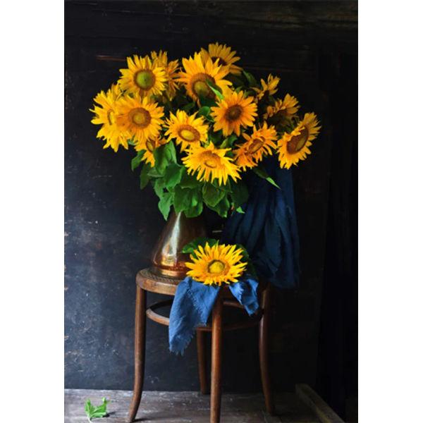 1000 Piece Jigsaw Puzzle: Vibrant Sunflowers in a Vase - Puzzle Gallery PG1015
