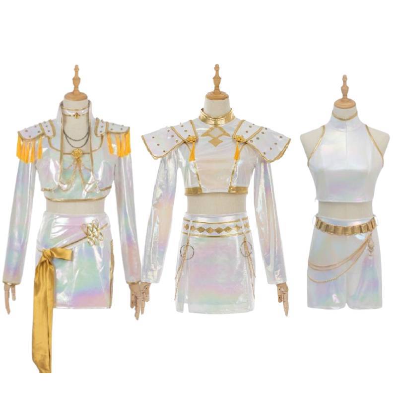 Kpop Demon Hunters Rumi Mira Zoey Cosplay Costume With Elastane For Anime Fans