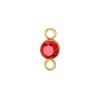 5 pcs/lot 5mm Birthstone Charms with 2 Holes Stainless Steel Crystal Pendant For Necklace Bracelet Making DIY Accessories