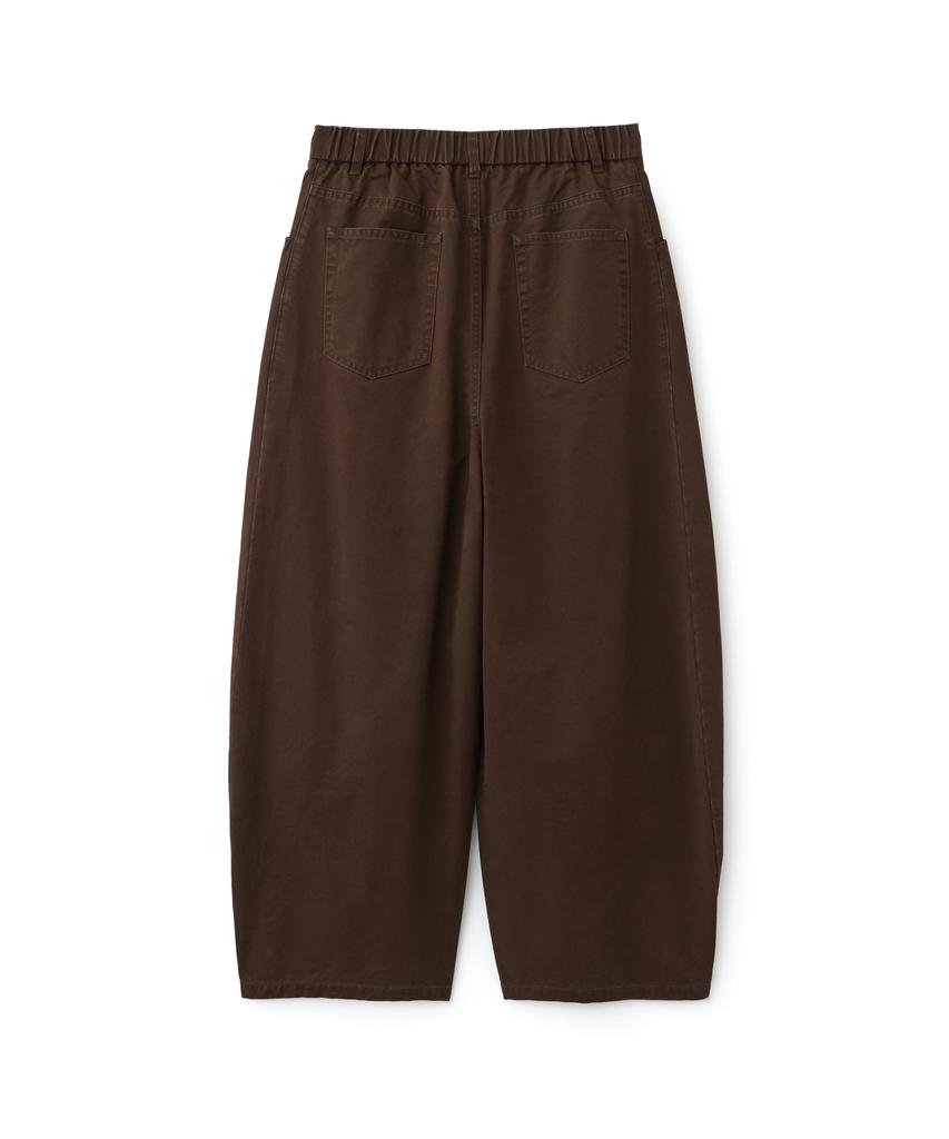 AOTT Washed Wide Balloon String Cotton Pants Brown