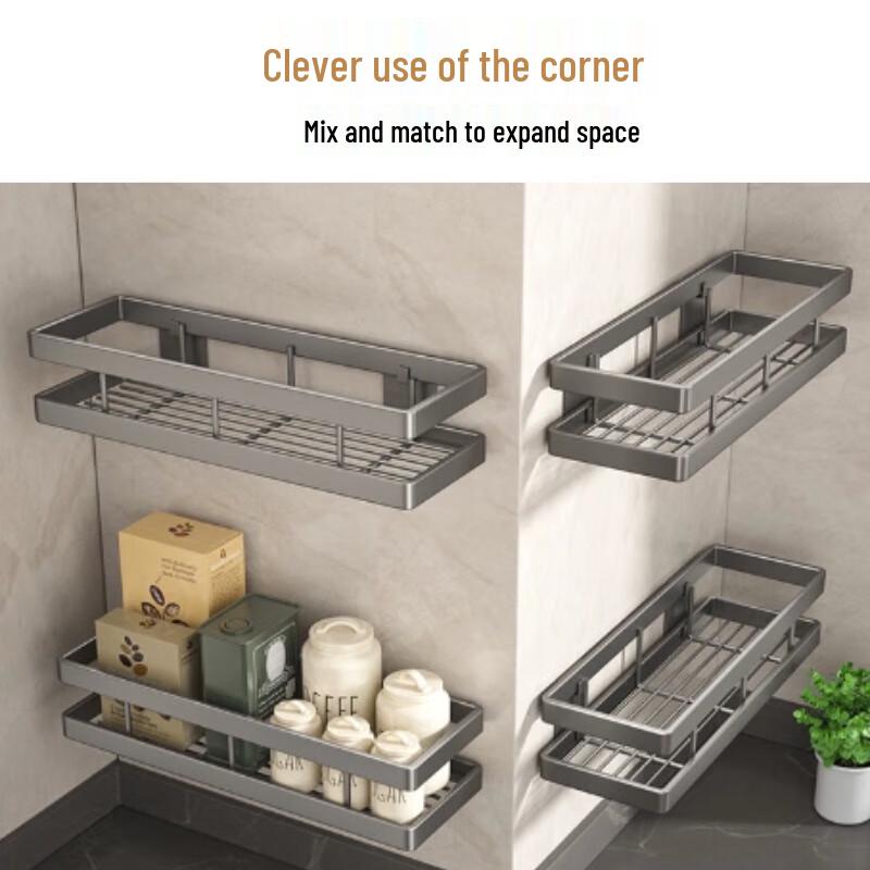Yunshuang Väggmonterat Köksförvaringsställ med Kryddhållare