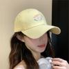 Cute kitten embroidered baseball cap women's spring summer big head circumference wide brim showing face small peaked cap versatile hat
