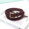 Trendy Pin Buckle Suede Leather Belt Luxury Design Versatile Women Waist Belt Wide Waistband Coat Skirt Decoration