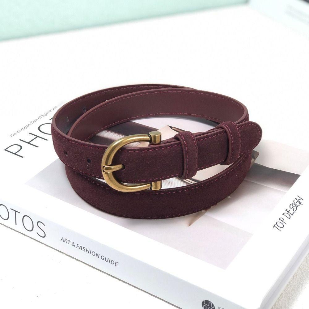 Trendy Pin Buckle Suede Leather Belt Luxury Design Versatile Women Waist Belt Wide Waistband Coat Skirt Decoration