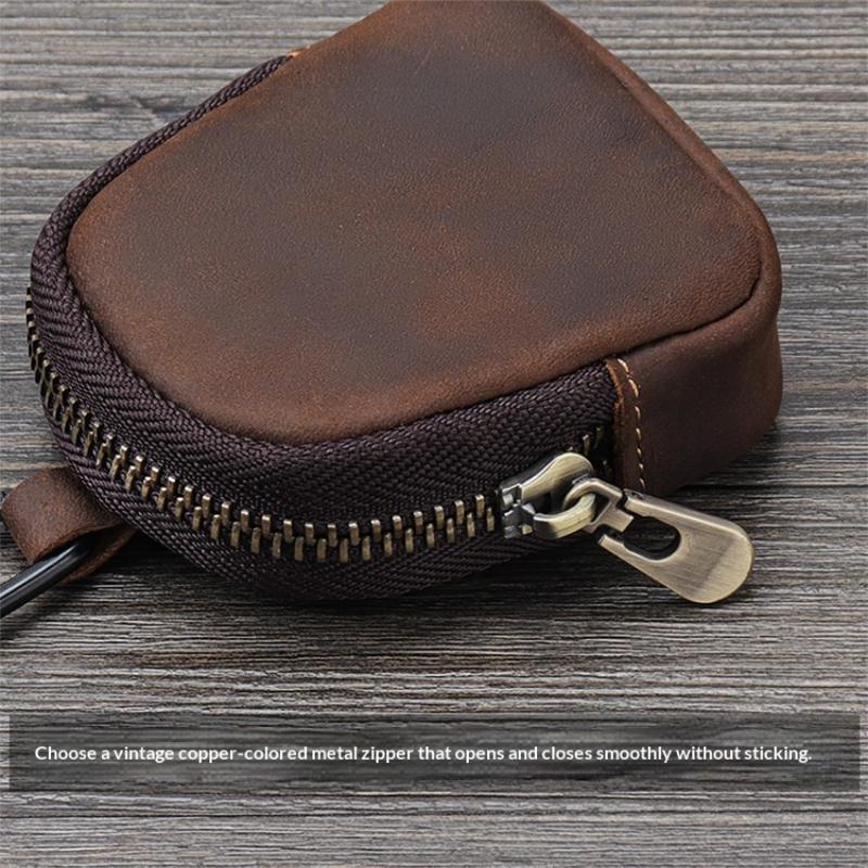 Portamonete in Ecopelle Borsa Piccola Retro con Zip per Monete Auricolari Accessori Ciondolo