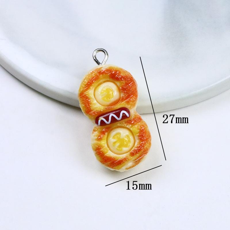 12Pcs Lovely Animals Bear Bread Simulation Resin Charms Resin Fish Pendant for Earrings Necklace Keychains DIY Jewelry Make