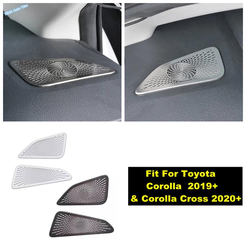 Stainless Steel Dashboard Front AC Air Conditioning Vents Frame Cover Trim For Toyota Corolla &Corolla Cross - 2025