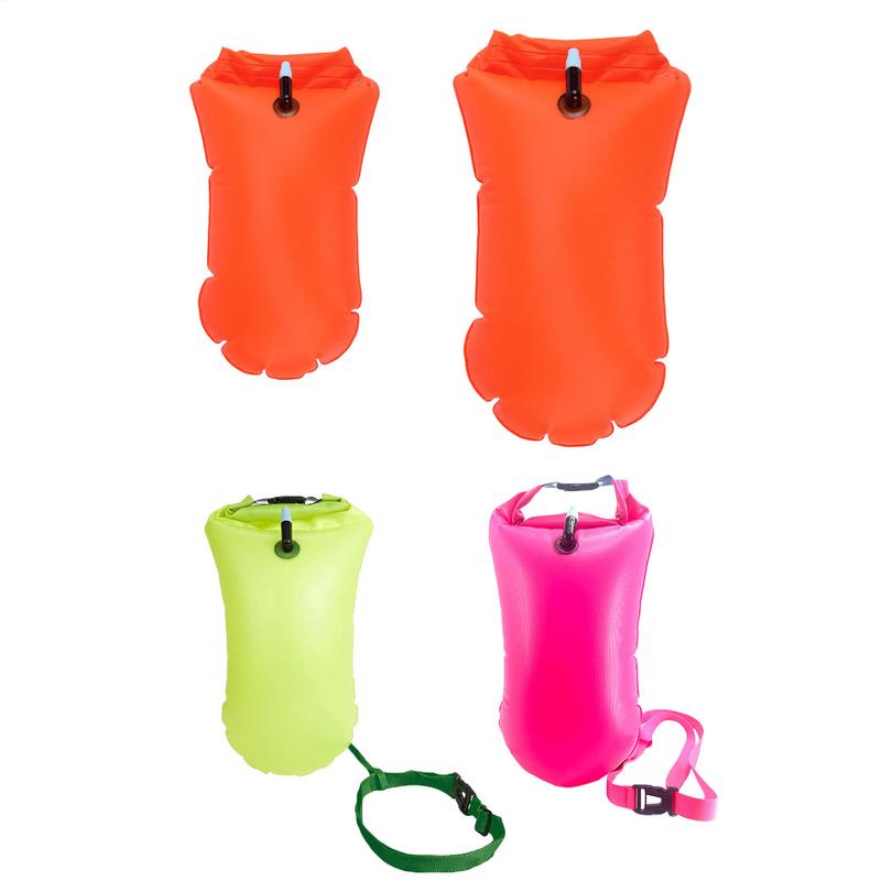 Outdoor Swim Safe Buoy Inflatable Life Saving Swim Buoy PVC Inflated Air Drying Bag Drift Bag For Swimming Pool Open Water