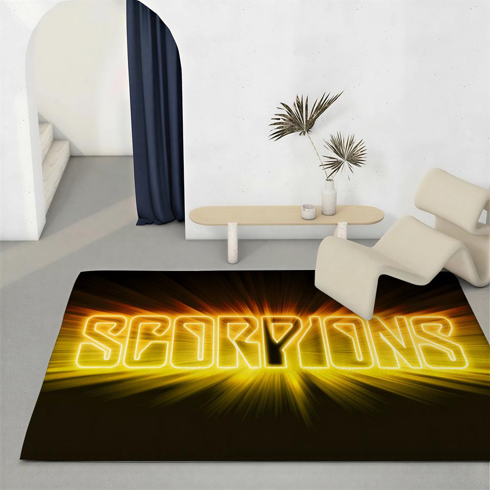 Band S Scorpions Floor Mat Eco Friendly Flannel Doormat Non Slip Odorless Soft Short Plush Indoor Floor Rug