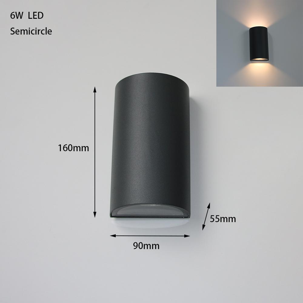 Modern LED Outdoor Waterproof Wall Lamp Up and Down Light Home Lighting Porch Garden Aluminum Wall Light Aisle Corridor Sconce