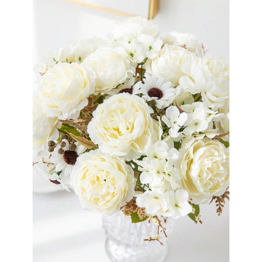 Umělé pivoňkové mix květiny pro svatební dekoraci, svatební kytici, výzdobu třídy, domácí vázu, zahradu, párty, narozeninovou událost, Valentýna