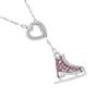 Sweet Candy Colored Alloy Skating Charm Necklace Featuring Crystals for Fashion Appeal