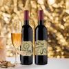 Confezione da 12 Pezzi Adesivi Decorativi per Bottiglie di Vino Vintage Felice Anno Nuovo Etichette Adesive per Bottiglie per Identificazione Varietà di Vino