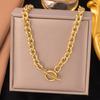 Moda Europeo-Americana Collana a Strati con Catena Piatta a Maglia Serpente a Tre Strati per Donna - Catena Clavicola con Croce in Metallo