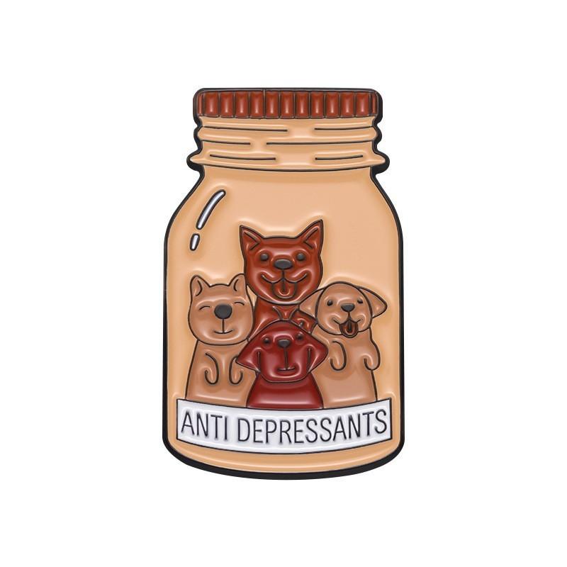 Dog Animal Whimsical Brooch Collection Colorful Engaging Lettered Cartoon Accessories