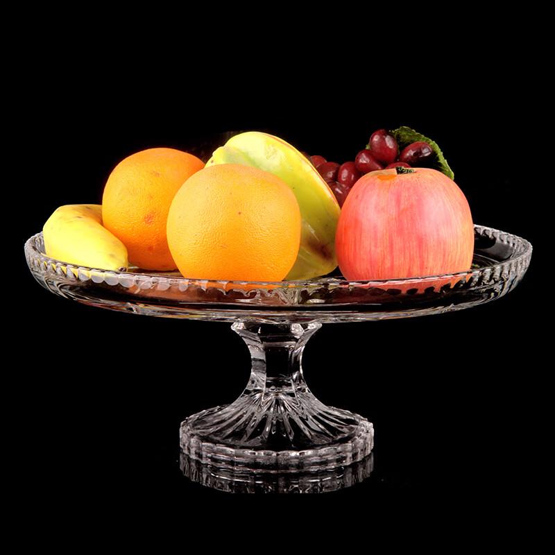 European Style Glass High-Footed Fruit & Dessert Plate