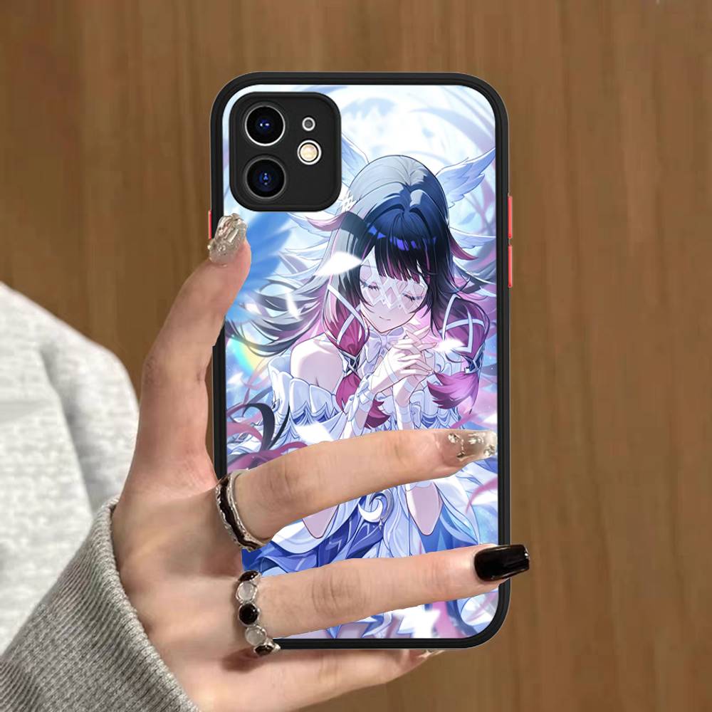 Genshin Impact Columbina Phone Cases For IPhone 16 15 14 Plus 13 12 11 Pro Max Matte Oft Bumper Phone Cover