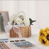 Cross-Border Wedding Flower and Candy Woven Basket with Pearls and Scattering Petals