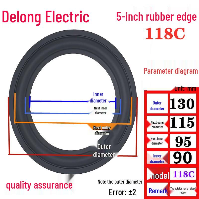 Speaker Rubber Surround Rings - 3/4/5/6/8/10/12 Inch Replacement Parts