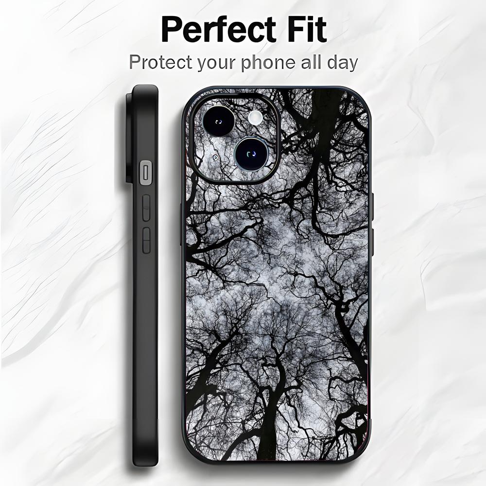Sketch Black Tree Branches Art Phone Case Phone Case Soft Packaging Lightweight For iPhone17 16 15 14 13ProMax