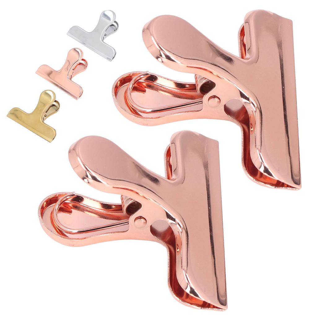 2Pcs Bulldog Clips Starke Klemm Firma Rostfrei Sicher Robust Glänzend Weit Verbreitet Chi