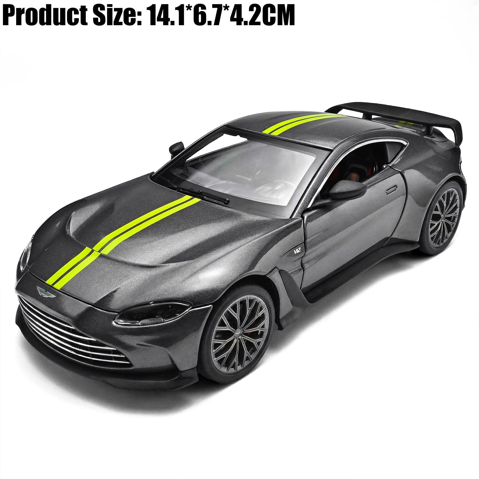 

1:32 Aston Martin V12 Vantage Supercar Alloy Metal Diecast Model Car High Simulation Home Trendy Ornaments Collection Hobby Gift серый