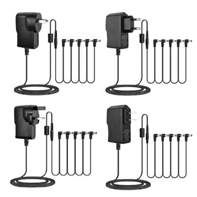 9V Guitar Effect Pedal Power Supply Adapter 5 Way Daisys Chain Cables Power Cord