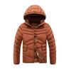 Light Models of Ribs Clothing Cotton Jacket Men's Models Winter Solid Color Removable Cap Slim Padded Thickened Top Coat  Fashion Casual Jacket