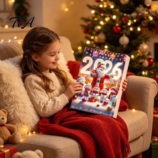 Weihnachts-Countdown-Aktivität Adventskalender 2026, Schneemann 24-Tage-Box mit Acryl-Anhänger Partygeschenke Anhänger, Festlicher Baumschmuck, Feiertagsgeschenk für