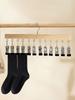 Wooden Boutique Hat Hanger with 12 Stainless Steel Clips Vintage Clothes Hangers Socks Organizing Hanger for Socks Pants Skirts