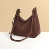 Fall Winter Women's Tote Bag, Faux Suede Crossbody Shoulder Handbag, Spacious & Stylish Purse for Daily Work