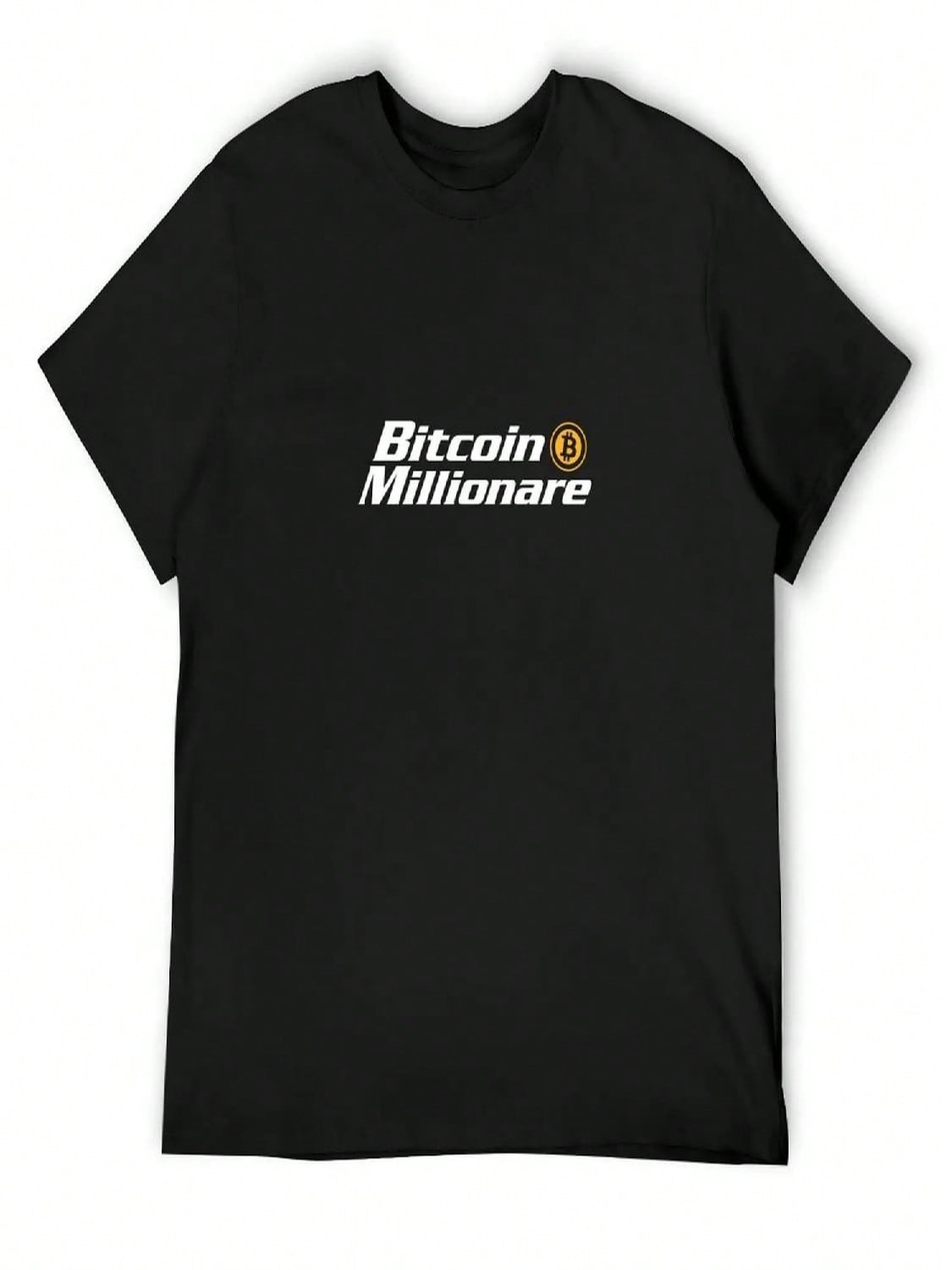 Bitcoin Millionare T-Shirt Shirts Graphic Cotton Graphic Tees Aesthetic Clothes unisex Graphic T-Shirts Hip Hop S разноцветный