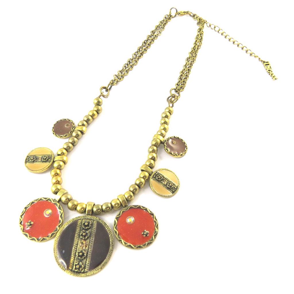 Les Trésors De Lily [C5343] - Colier Creator 'Esmeralda' Maro Portocaliu