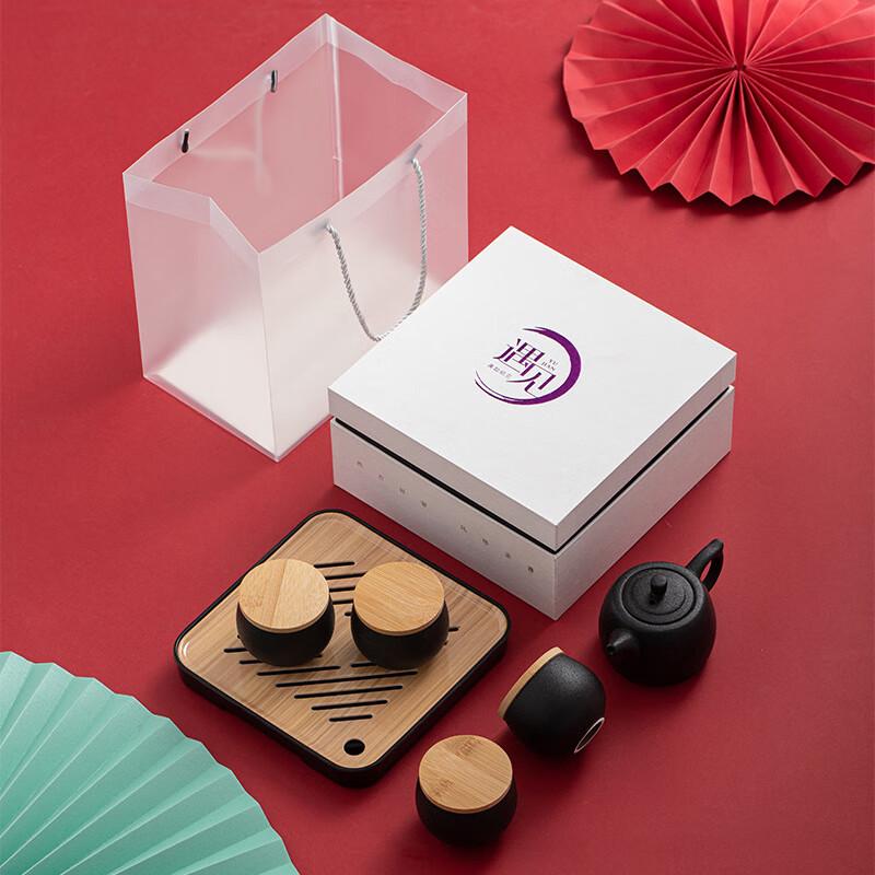 Ceramic Kung Fu Tea Set Gift Tea Set + 4 Canisters