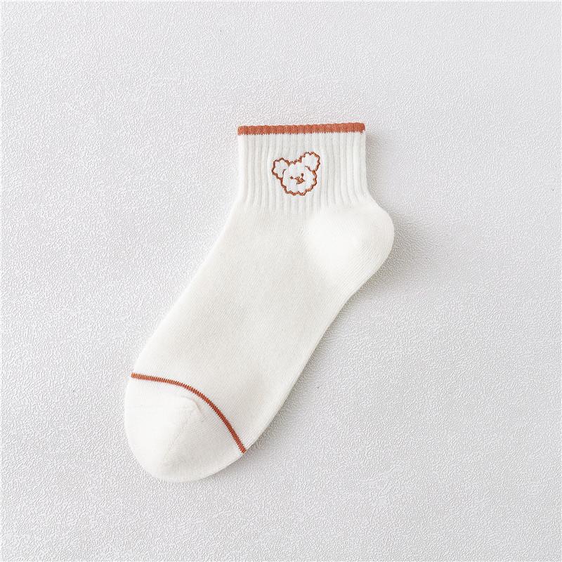 Womens Ankle Socks Bear Fun Novelty Pattern Soft Cotton Socks Low Cut Athletic Casual Cute Socks
