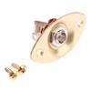 1Set Metal Concave Output Jack Plate Socket & Screws For Electric Guitar Replacement Oval Electric Guitar Pickup Accessories