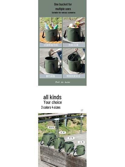 Portable Folding Water & Fish Bucket for Camping and Travel