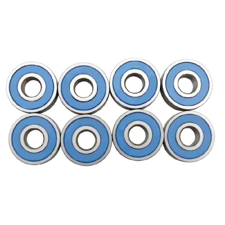 Board Care Bearing Set for Skateboards, 8 Piece 8mm Carbon Steel Wheel Bearings for Practice Day Use and Wheel Change