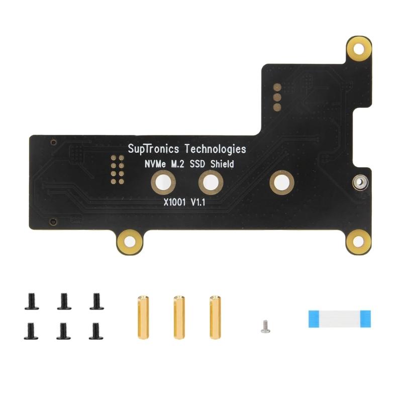 X1001 PCIe M.2 NVMe SSD Bodenplatine für Pi 5Beschleunigt Datentransfer und Booten