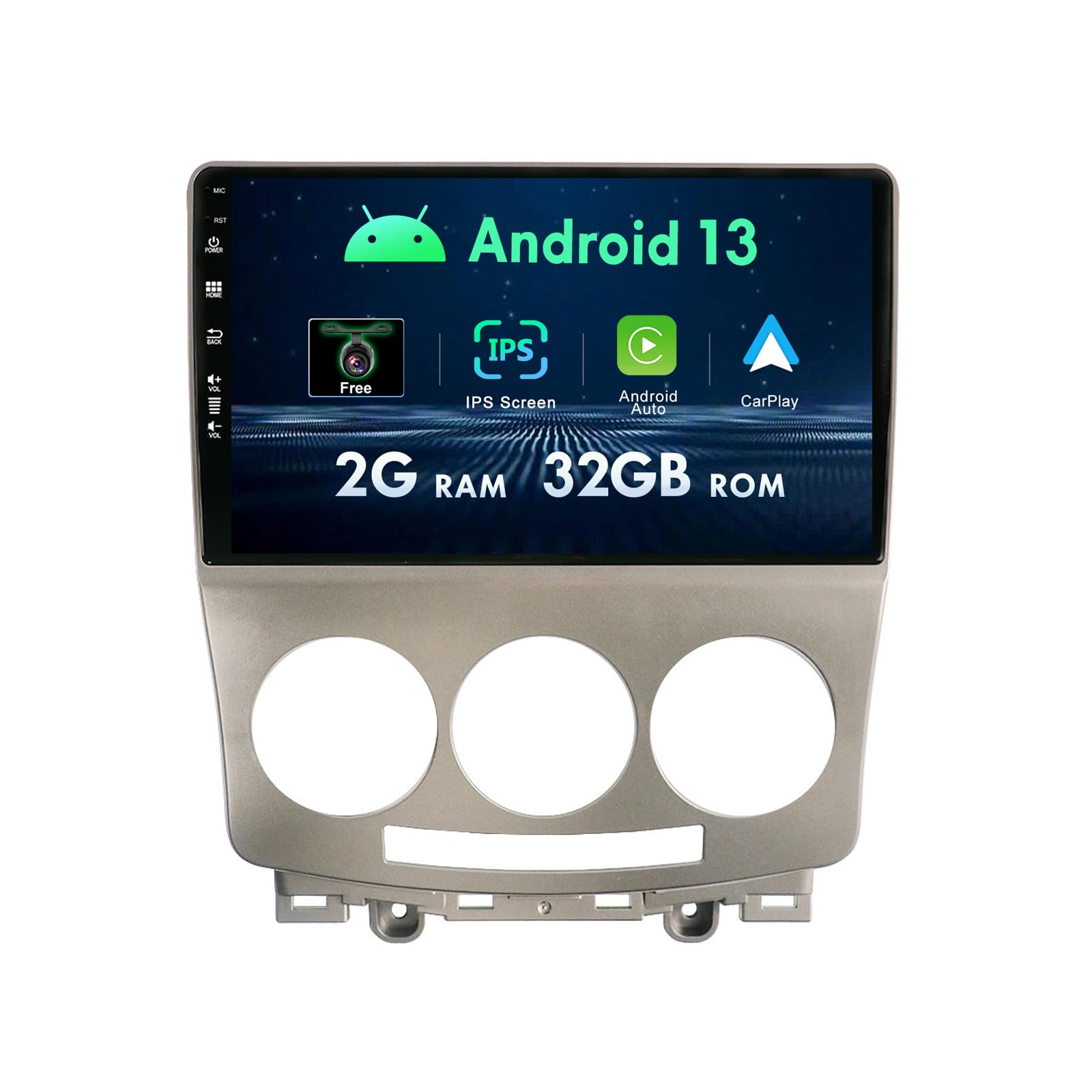

Универсальная автомагнитола MISONDA IPS Android 13 с Android GPS Mirror 2G для Mazda 5 9-дюймовая навигация, WIFI, Bluetooth, CarPlay, Link, FM, AM, + 32G,