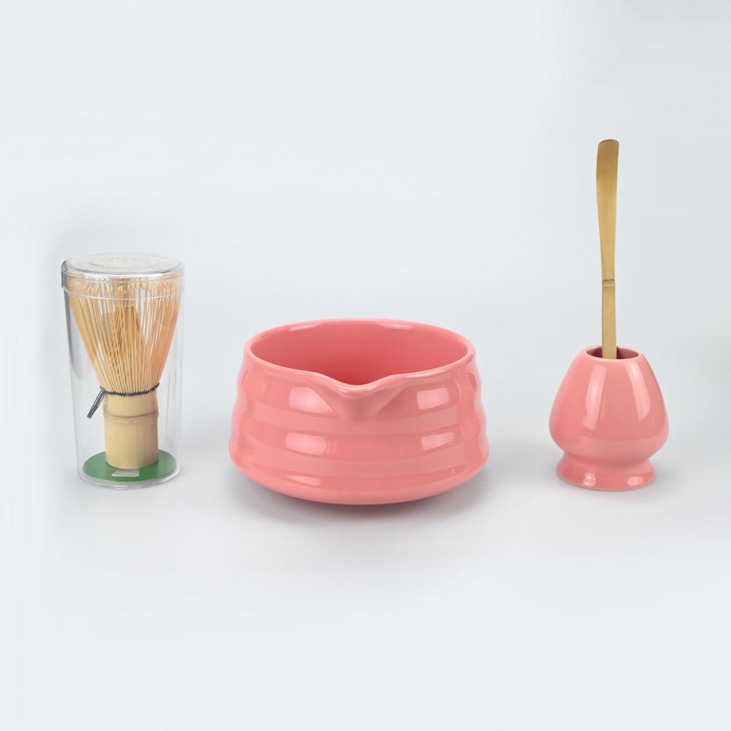 4pcs/set Japanese Style Matcha Tea Set With Tool Rack, Including Bowl, Whisk, Spoon, Great Gift For Ceremony, Traditional Japane