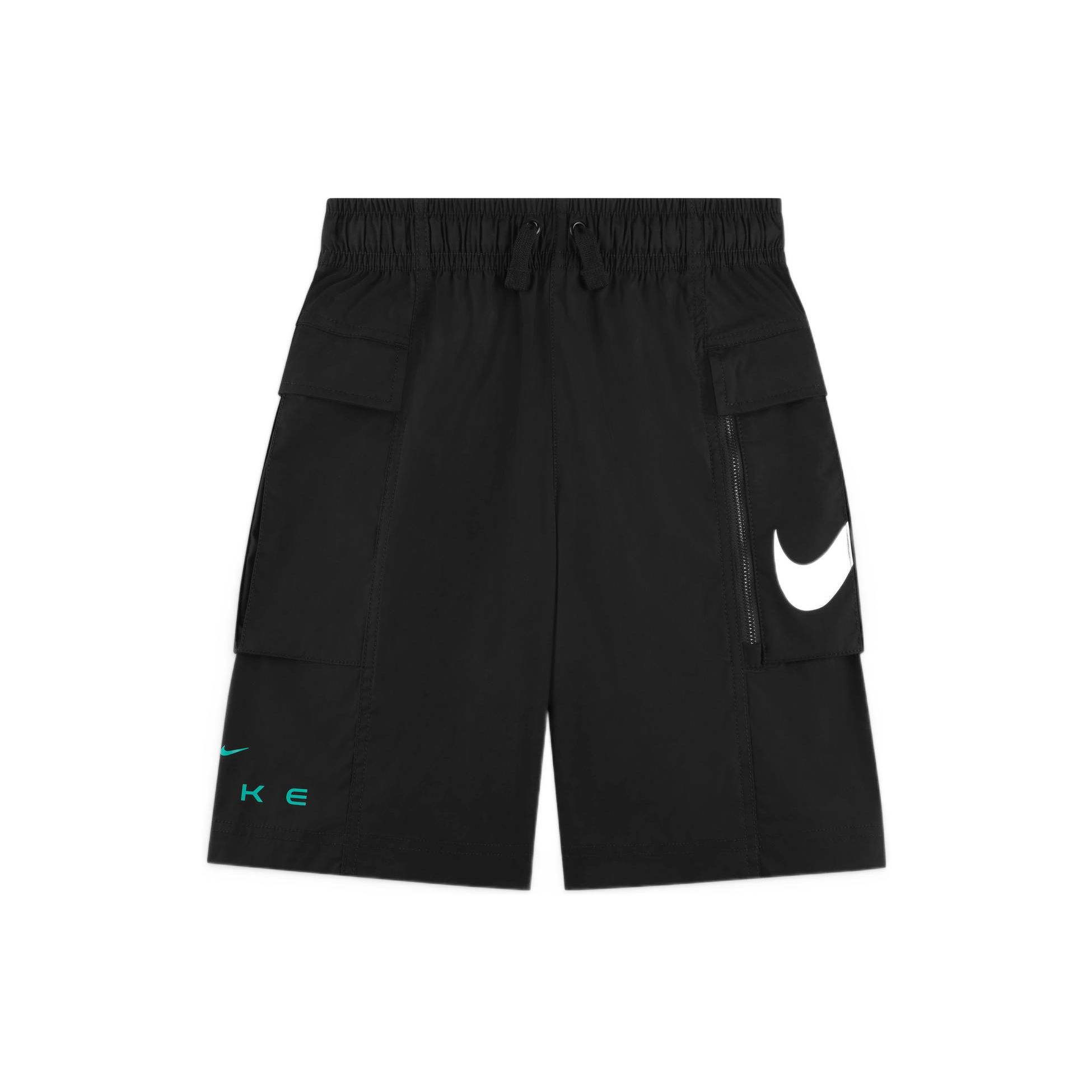 

Прямые шорты с эластичным поясом и логотипом Nike, детские брюки, черные DX6298-010