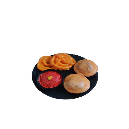 

@ Miniature Jalebi Kachori With Red Sauce 3D Fridge Magnet